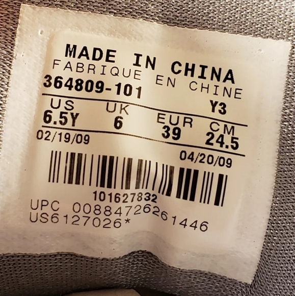 NIKE AIR JORDAN RAY ALLEN SCHOOLIN' 2009 BLACK /WHITE 364809-101 YOUTH SIZE 6.5Y - Picture 7 of 11